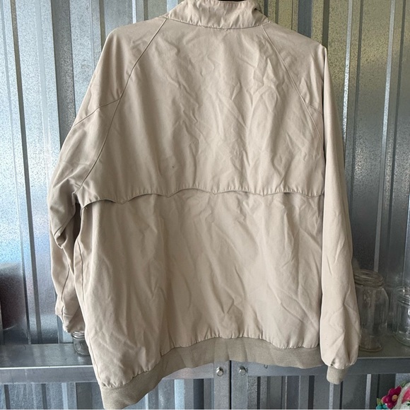 *VINTAGE* IZOD LACOSTE Plaid Lined Full Zip khaki Jacket - Size Large - Picture 10 of 10